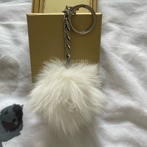 Michael Kors fur pom pom white with original box